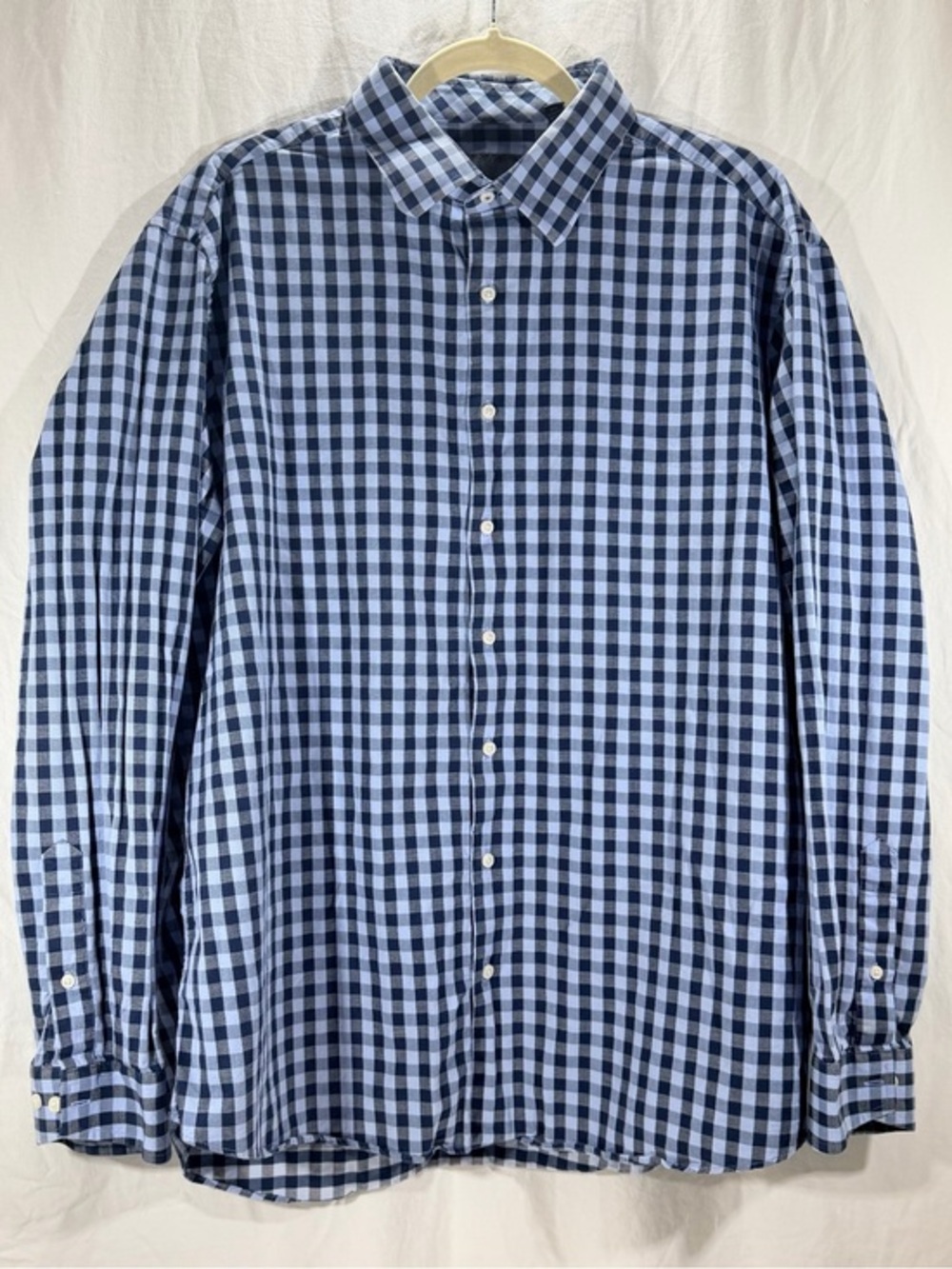 Ben Sherman Navy and Light Blue Gingham Button-Up Shirt